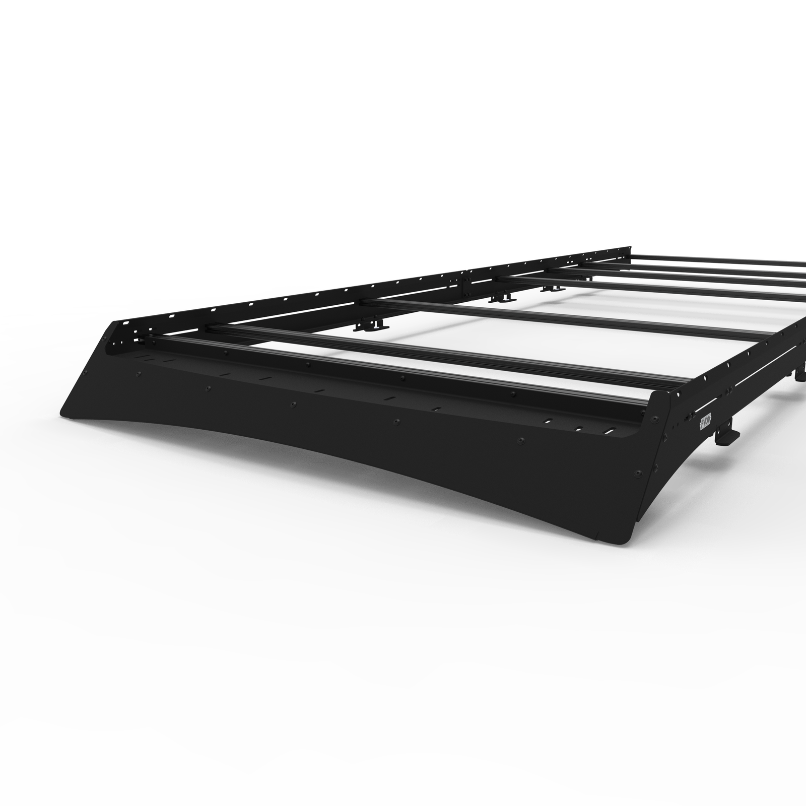 Transit 148" High Roof Extended Low Pro Roof Rack With Light Bar Fairing
